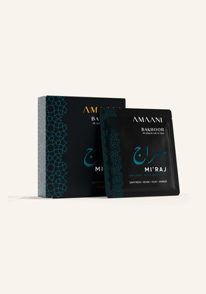 Amaani Bakhoor Miraj, Platinum Collection sample included in the Sakinah Badiah ritual set