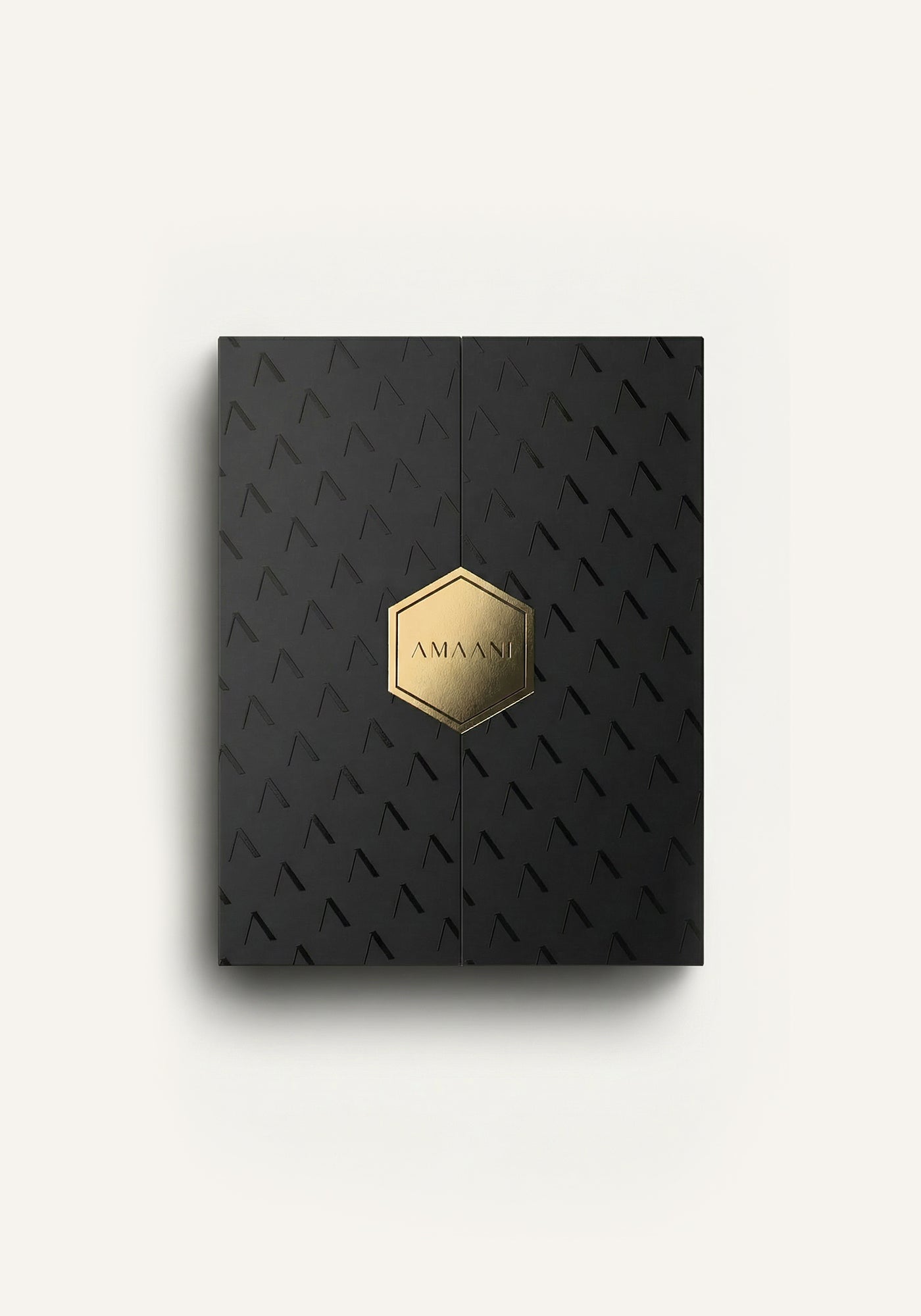 Amaani leather Quran cover presented in premium black and gold gift box