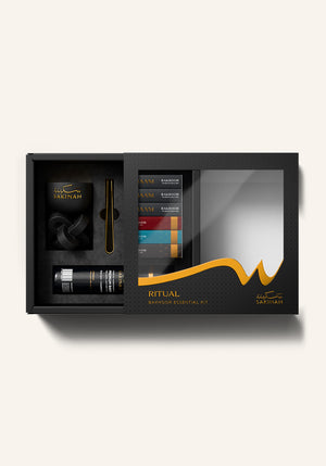 Sakinah Wasl black bakhoor set full contents