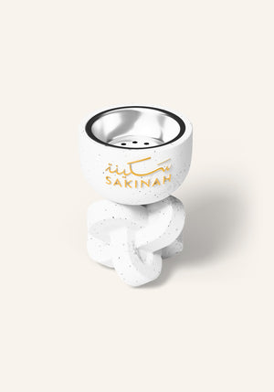 Sakinah Wasl white bakhoor ritual set, premium packaging