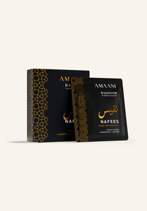 Amaani Bakhoor Nafees, Platinum Collection sample included in the Sakinah Badiah ritual set