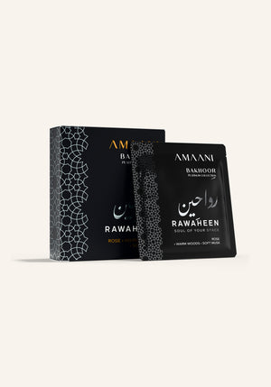 Amaani Bakhoor Rawaheen, Platinum Collection sample included in the Sakinah Layali ritual set