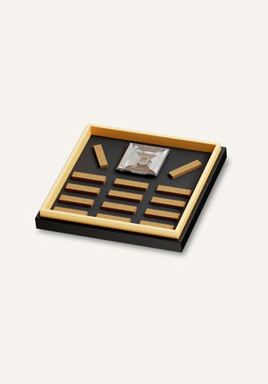 Amaani Oud Al Medinah oud bricks gift set showing premium Islamic packaging and handcrafted bakhoor bricks
