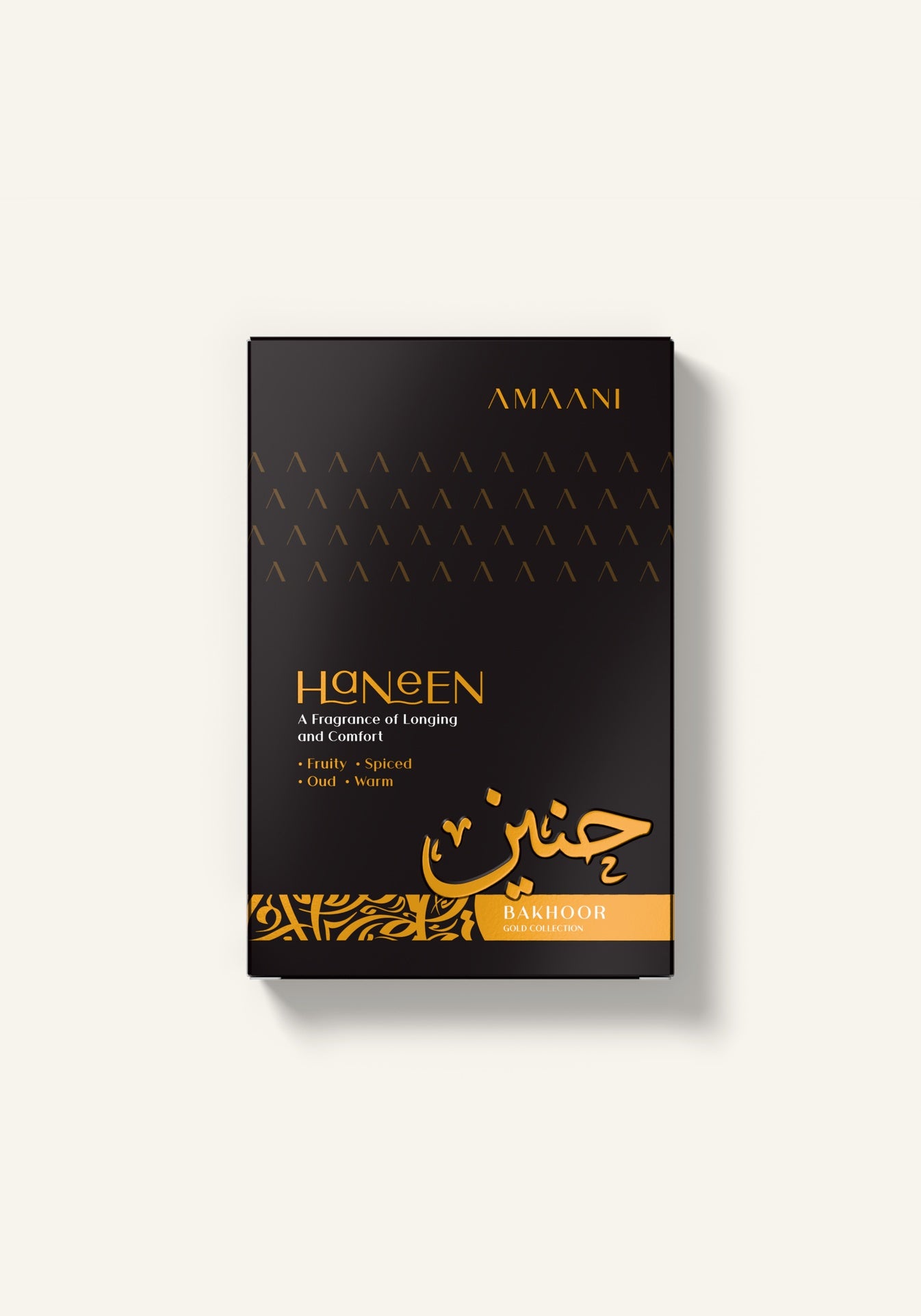 Amaani Haneen Bakhoor Gold Collection 15g gift box