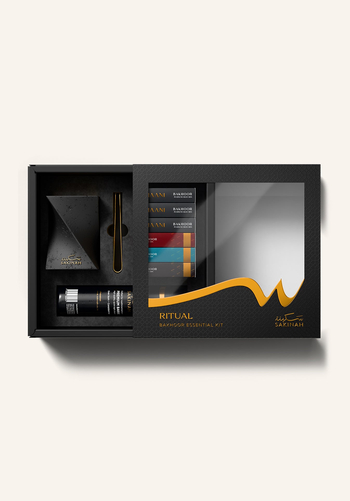 Sakinah Badiah black bakhoor set full contents