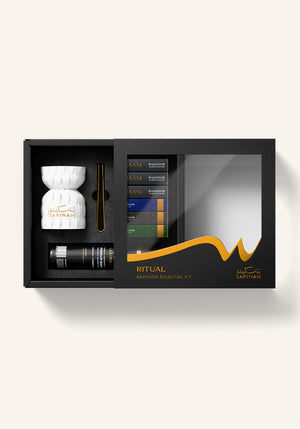Sakinah Layali white bakhoor set full contents