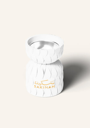 Sakinah Layali bakhoor ritual set in white, premium home fragrance gift boxed