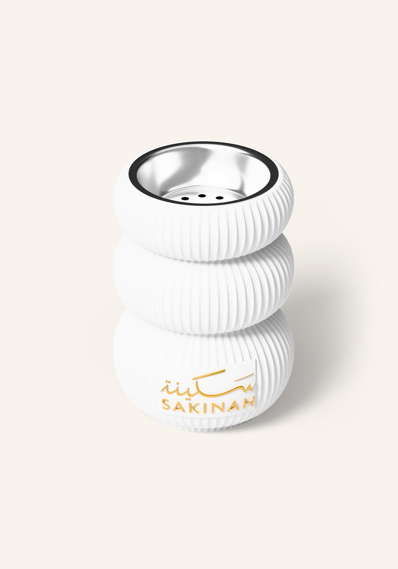 Sakinah Noor white bakhoor ritual set, premium packaging