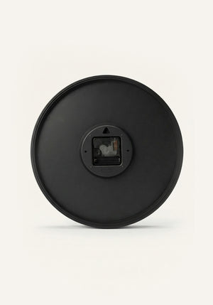 Back view of Islamic wall clock with quartz movement, battery compartment and wall hook